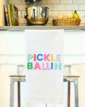 Load image into Gallery viewer, Pickle Ball (Pickle Ballin) Colorful Cute Gift Towel
