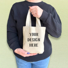 Load image into Gallery viewer, Sockprints - Mini Canvas Bag- Add Your Own Design