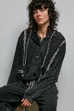 Load image into Gallery viewer, Vintage Washing Solid Laser Cut Thermal Knit Hoodies Top