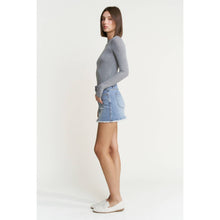 Load image into Gallery viewer, Mica Denim - DENIM MINI SKIRT WITH RAW HEM