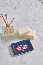 Load image into Gallery viewer, Jaye's Studio - Pickleballs Enameled Laney Tray - Navy &amp; Red