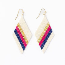Load image into Gallery viewer, Frida Diagonal Stripe Beaded Earrings