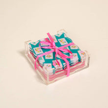 Load image into Gallery viewer, Table Talk Acrylic Coaster Set–It's Mahj Time