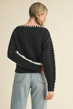 Load image into Gallery viewer, &amp;MERCI - WHIP STITCH TWO-TONE SWEATER MSW11155