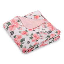 Load image into Gallery viewer, LollyBanks - Pretty in Peony Baby Toddler Muslin Blanket