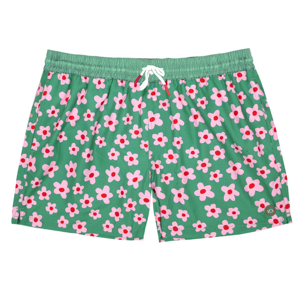 BILLYBELT - Flowers 100% recycled polyester swim shorts