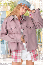 Load image into Gallery viewer, La Miel - JKT1775-Lightweight Solid Raw Edge Button Down Jacket