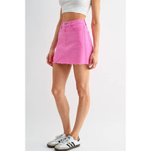 Load image into Gallery viewer, Mica Denim - HIGH-RISE RAW HEM MINI SKIRT