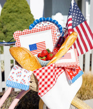 Load image into Gallery viewer, My Mind’s Eye - FLA1240 - Gingham Flag Paper Plate - 10"