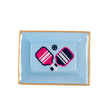 Load image into Gallery viewer, Pickleballs Enameled Landry Tray - Light Blue