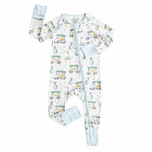 Load image into Gallery viewer, Country Club Cuties Convertible Zip Romper | Blue