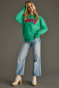 Panache Apparel Co. - Green Merry Sweatshirt