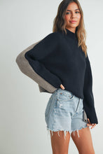 Load image into Gallery viewer, Two-Toned Turtleneck Sweater