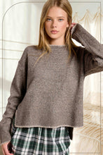 Load image into Gallery viewer, La Miel - JDS3607-Crew Mock Neck Sweater ContrastStitch Halloween Fall