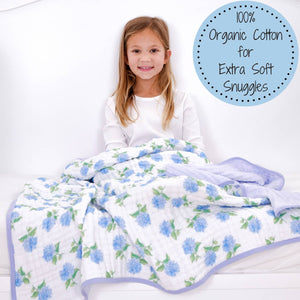 You Had Me At Hydrangea Baby Toddler Muslin Quilt