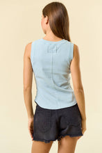 Load image into Gallery viewer, Cotton Ribbed Tank W/Round Hem