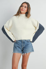 Load image into Gallery viewer, Two-Toned Turtleneck Sweater