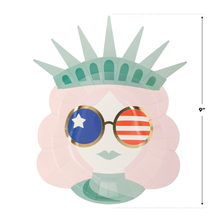 Load image into Gallery viewer, My Mind’s Eye - LAD1041 - Lady Liberty Sunnies Shaped Paper Plate