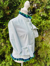 Load image into Gallery viewer, Pearly Vine - Mary Tyler Moore Holiday Ribbon Untucked Oxford - Grn w Grn