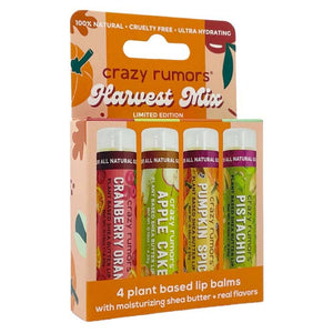 Crazy Rumors - Harvest Mix  -  4 Pack Lip Balm Gift Box (Limited Edition)