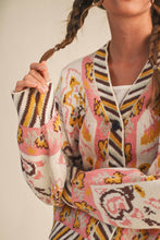 Load image into Gallery viewer, Paisley Knit Sweater Cardigan