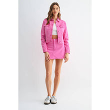 Load image into Gallery viewer, Mica Denim - HIGH-RISE RAW HEM MINI SKIRT