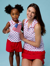 Load image into Gallery viewer, Girls Freedom Flags Sleeveless Polo Active Top