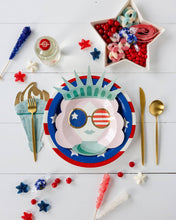 Load image into Gallery viewer, My Mind’s Eye - LAD1041 - Lady Liberty Sunnies Shaped Paper Plate
