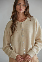 Load image into Gallery viewer, By Together - W2536 | Knit Polyester Acrylic Sweater Crew Neck Cardigan
