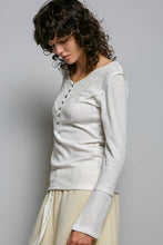 Load image into Gallery viewer, Long sleeve double gauze solid knit rib top