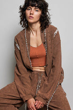 Load image into Gallery viewer, Vintage Washing Solid Laser Cut Thermal Knit Hoodies Top