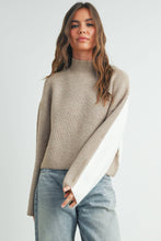 Load image into Gallery viewer, Two-Toned Turtleneck Sweater