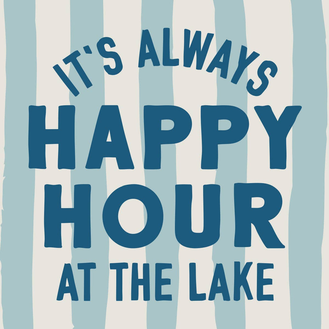 Funny Party Cocktail Napkins | Happy Hour At The Lake