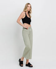 Load image into Gallery viewer, Vervet by Flying Monkey High Rise Wide Leg Jeans - Swamp