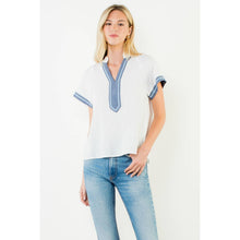 Load image into Gallery viewer, Short Sleeve Textured V-Neck Top