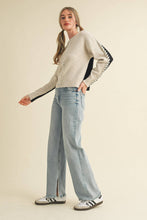 Load image into Gallery viewer, &amp;MERCI - WHIP STITCH TWO-TONE SWEATER MSW11155