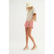 Load image into Gallery viewer, Raw Edge Relaxed Crop Knit Top
