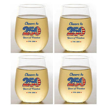 Load image into Gallery viewer, Wine-Oh! - USA 250th Anniversary Stemless Tritan 16 oz Wine Tumblers