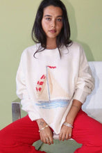 Load image into Gallery viewer, Bailey Rose - Sailboat Knit Fuzzy Sweater