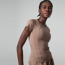 Load image into Gallery viewer, Sodalemon - Stretch Yoga Fitness Wear Short Sleeve T-shirt