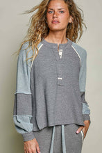 Load image into Gallery viewer, Solid Thermal Cut and Sew Knit Sweater Patch Top