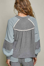 Load image into Gallery viewer, Solid Thermal Cut and Sew Knit Sweater Patch Top