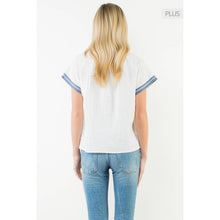 Load image into Gallery viewer, THML - /Size XL/ Short Sleeve Textured V-Neck Top