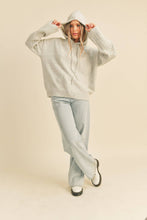 Load image into Gallery viewer, Cable Knit Sleeve Hoodie - Grey