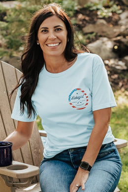 Lakegirl - Ringspun Short Sleeve Tee in Powder