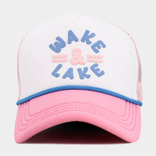Load image into Gallery viewer, Wake &amp; Lake Mesh Back Trucker Hat