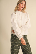 Load image into Gallery viewer, Pin Tuck Lake Trim Blouse - Honey Gold
