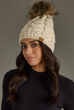 Load image into Gallery viewer, Panache Apparel Co. - Beige Cable Knit Pom Hat