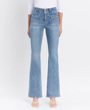 Load image into Gallery viewer, Flying Monkey - High Rise, Front Pocket Flare Jeans -  F5510