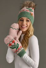 Load image into Gallery viewer, Panache Apparel Co. - Lt. Pink Cherry Pattern Pom Hat